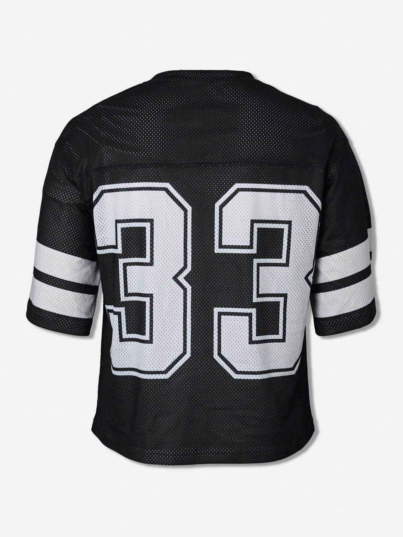Men's Summer Numeric Print Crew Neck Short Sleeve Casual T-Shirt