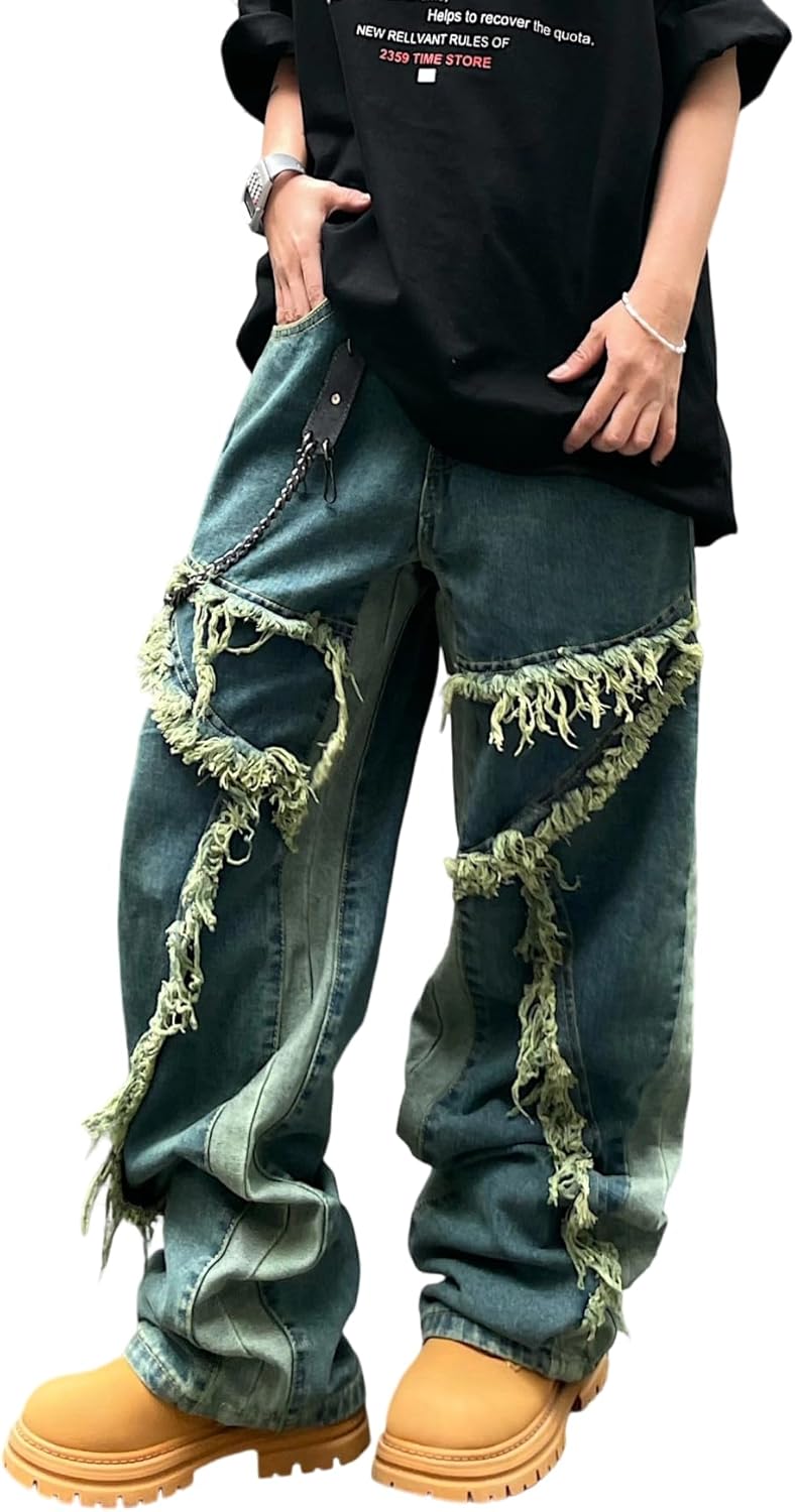 Men's Baggy Patchwork Jeans
