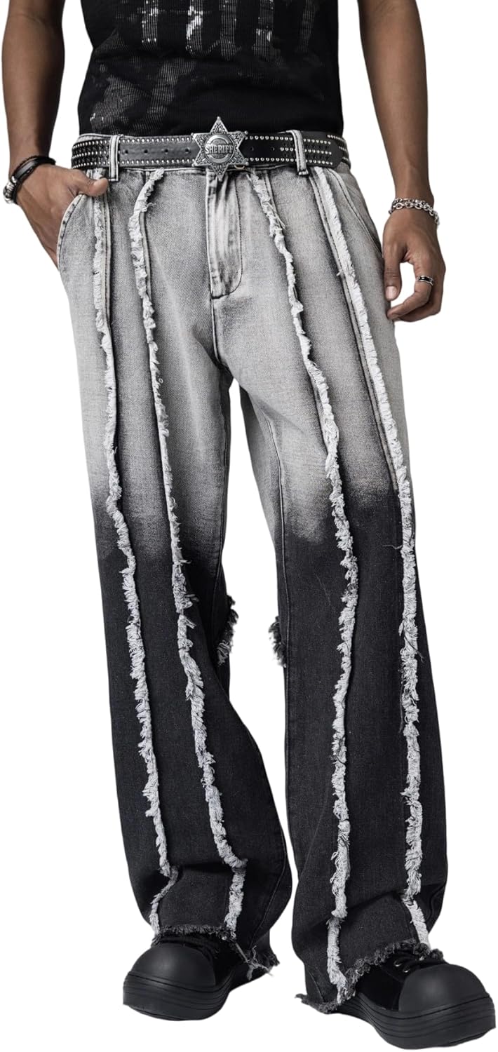 Men's Baggy Patchwork Jeans