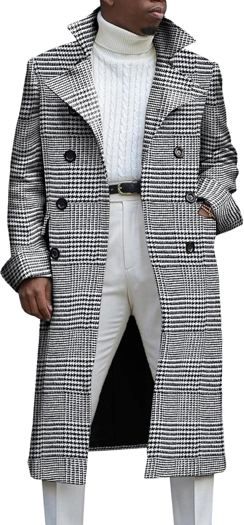 Sleek Notch Lapel Overcoat