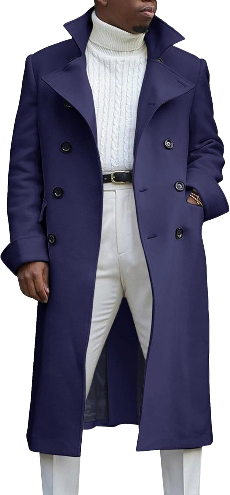 Sleek Notch Lapel Overcoat