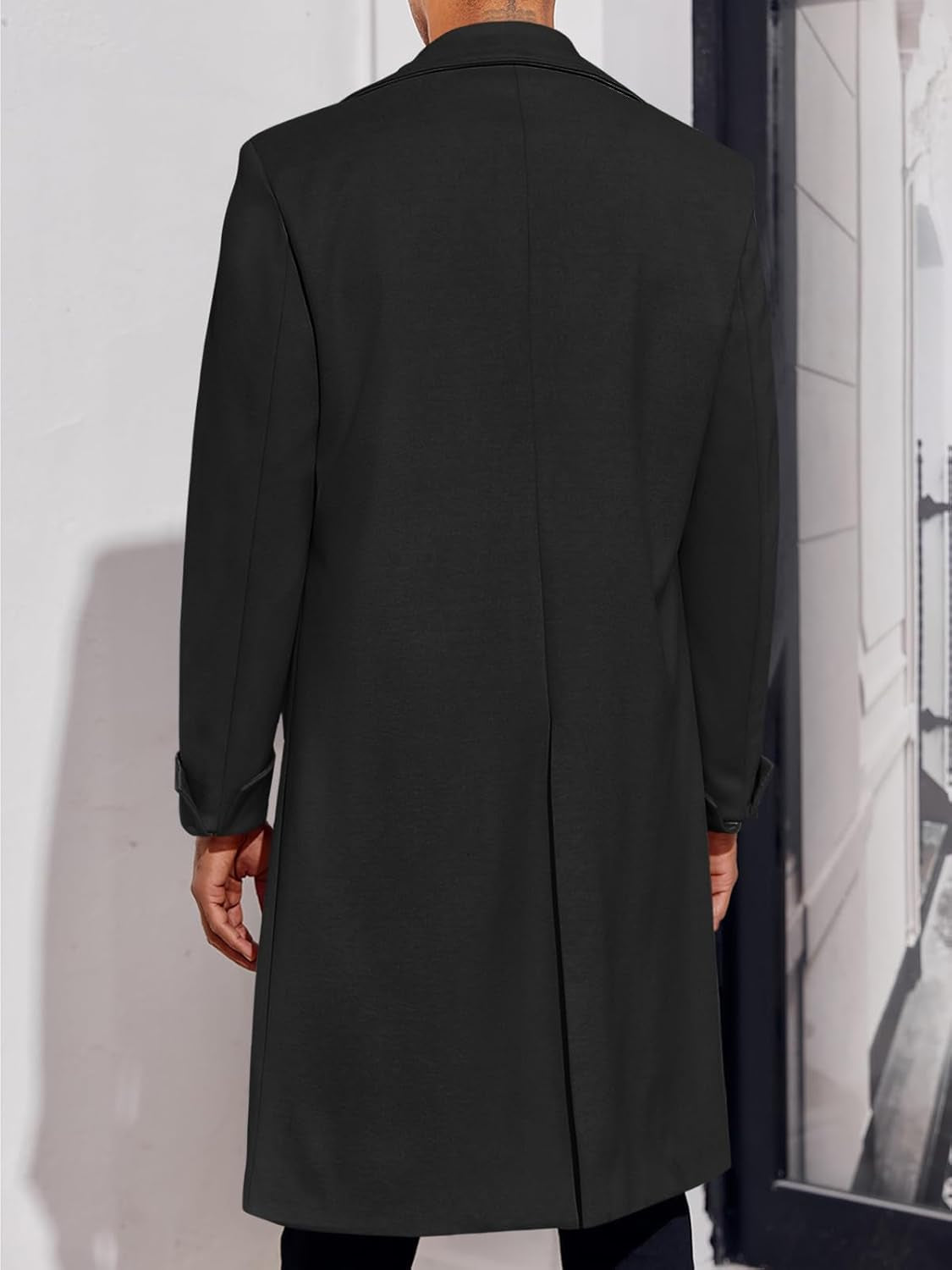 Sleek Notch Lapel Overcoat